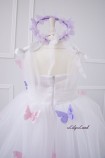 Детское платье Синдерелла с бабочками, цвет Белый