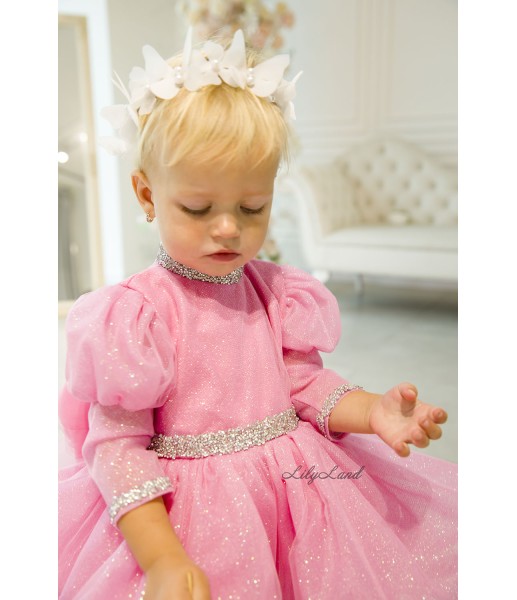 Детское нарядное платье Кортни, цвет розовый
