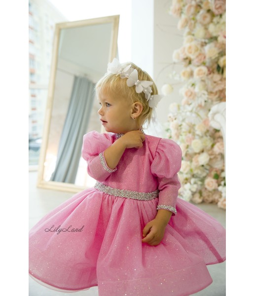 Детское нарядное платье Кортни, цвет розовый