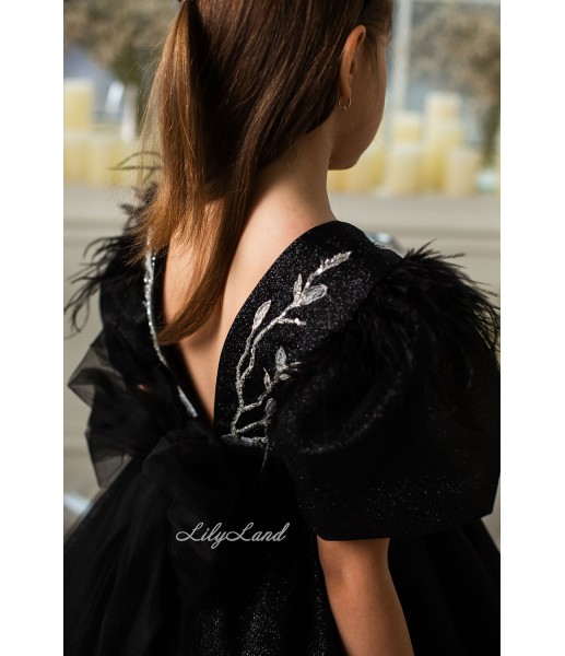 Дитяча святкова сукня Дафні, колір Чорний