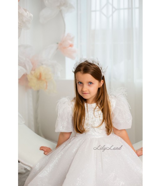 Детское нарядное платье Дафни, цвет Айворі 