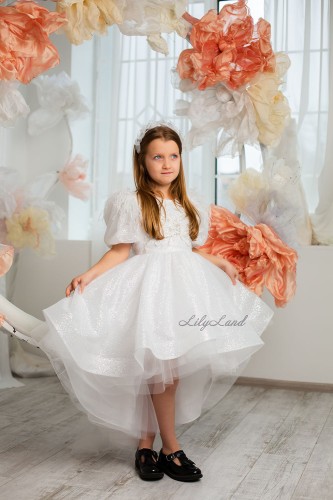 Дитяча святкова сукня Дафні, колір Айворі