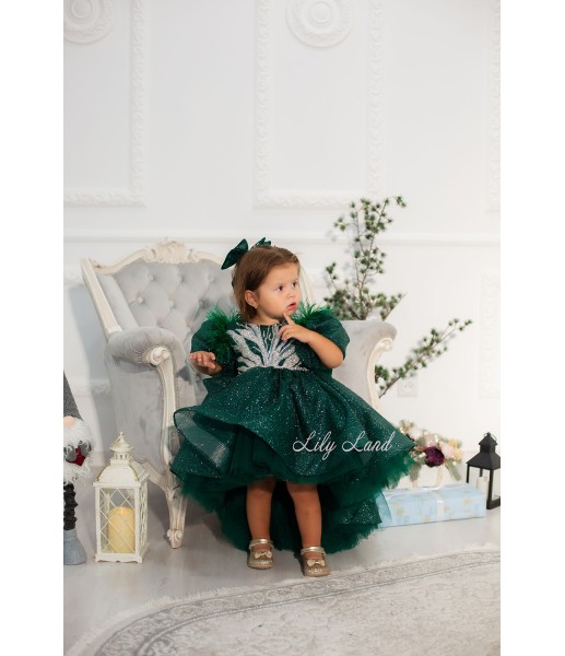 Детское нарядное платье Дафни, цвет Зеленый