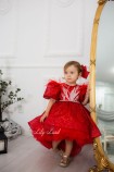 Детское нарядное платье Дафни, цвет Красный