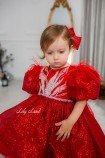 Детское нарядное платье Дафни, цвет Красный