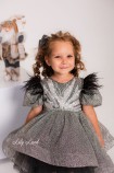 Дитяча святкова сукня Дафні, колір Срібло