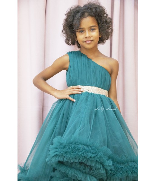 Дитяча святкова сукня Дейзі, колір Зелений
