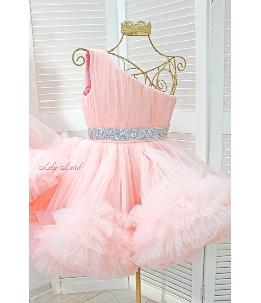 Детское нарядное платье Дейзи, цвет Розовая пудра