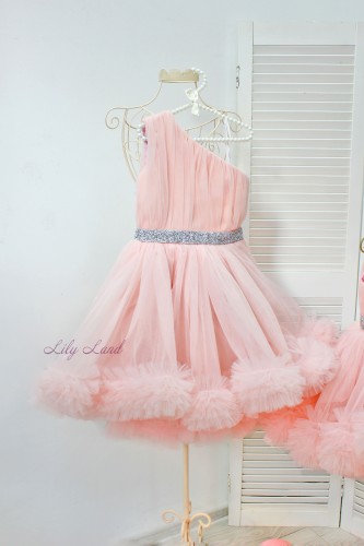 Детское нарядное платье Дейзи, цвет розовая пудра