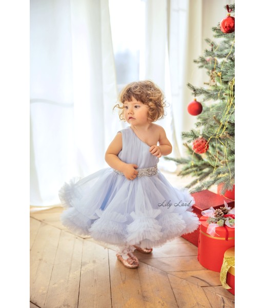 Дитяча святкова сукня Дейзі, колір Небесний