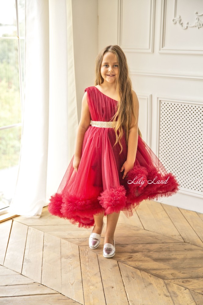Дитяча святкова сукня Дейзі, колір Бордо