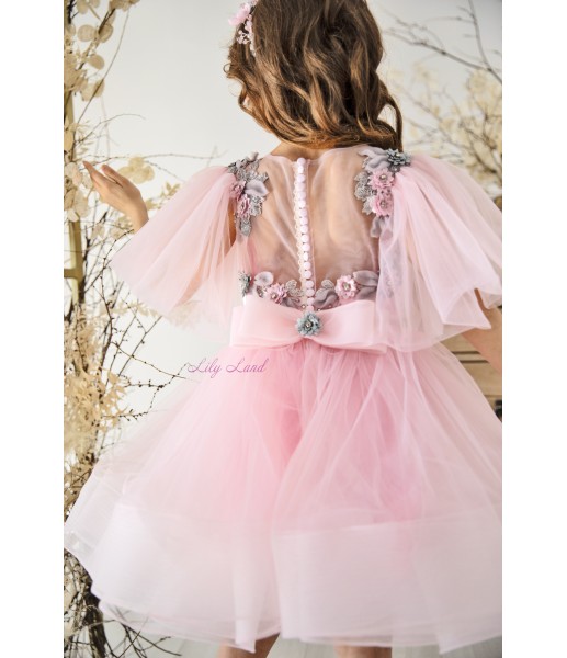 Детское нарядное платье Джорджия, в розовом цвете