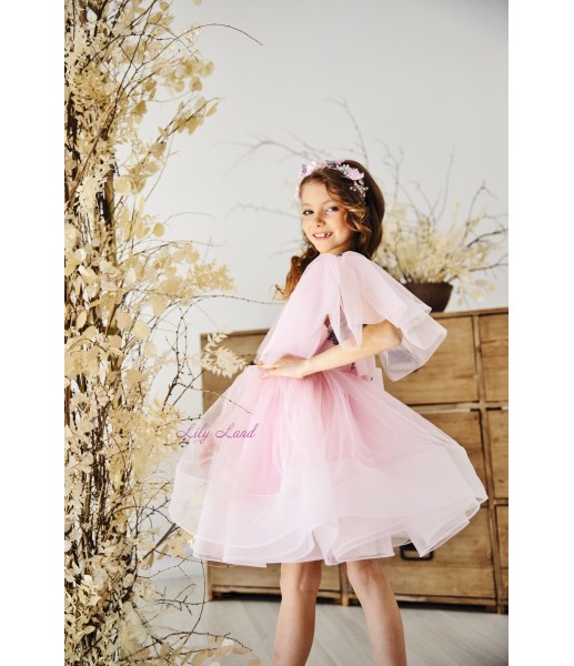 Детское нарядное платье Джорджия, в розовом цвете