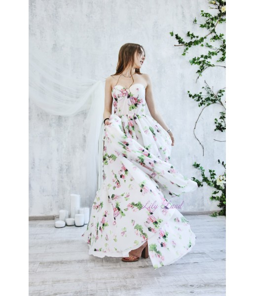 Жіноча сукня для фотосесії Еустома, квітковий принт