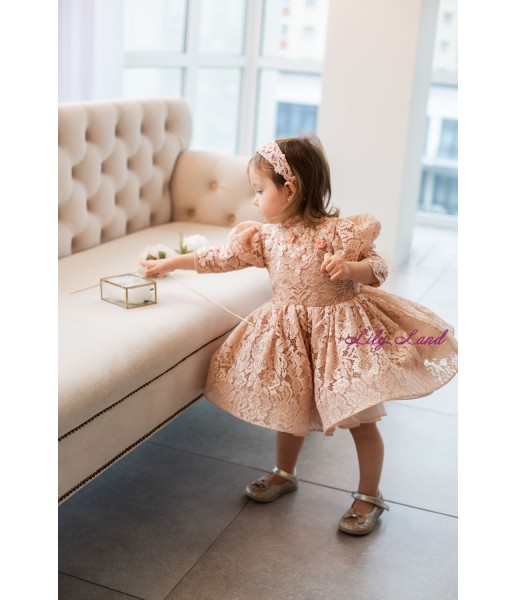 Детское платье Фелисити, в бежевом цвете