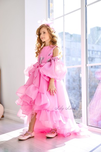 Детское нарядное платье Флорида, в розовом цвете