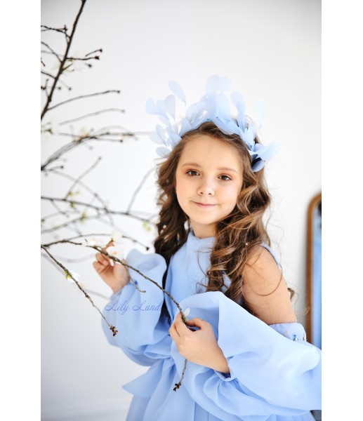 Детское нарядное платье Флорида, в голубом цвете