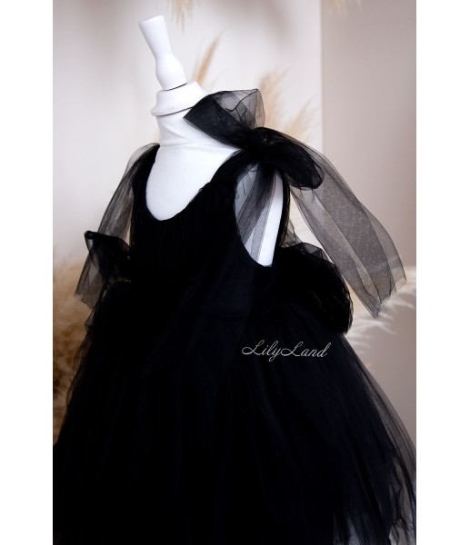 Детское нарядное платье Фрида, цвет Черный