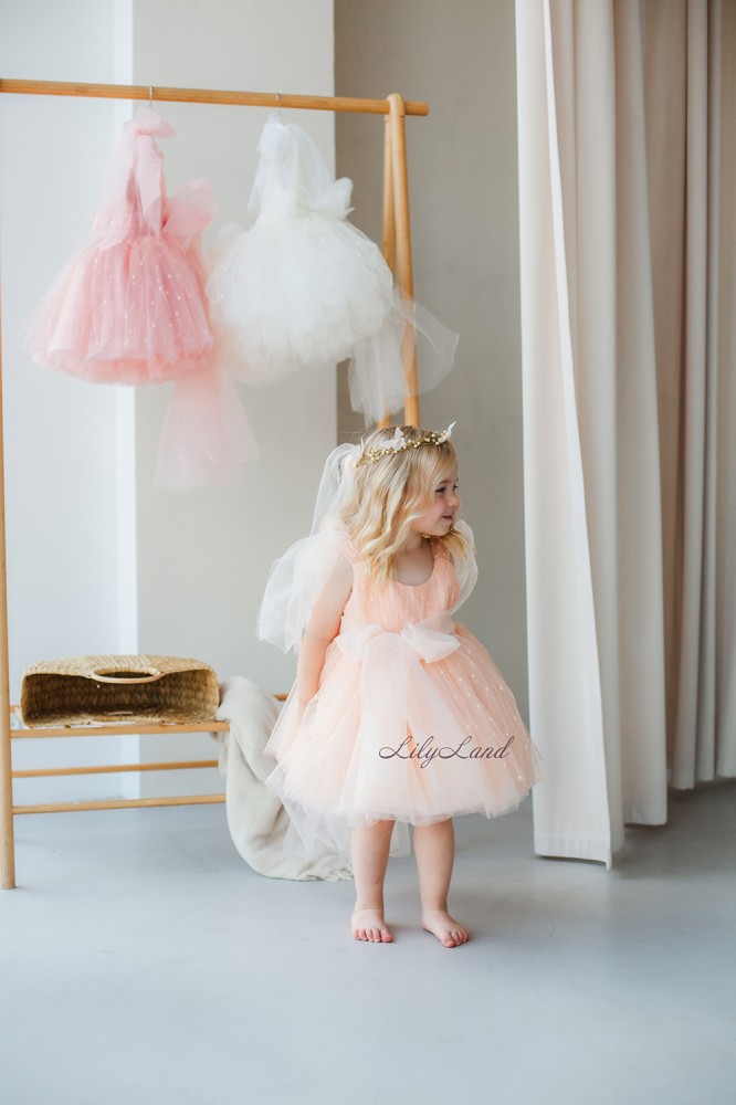 Детское нарядное платье Фрида, цвет Персик