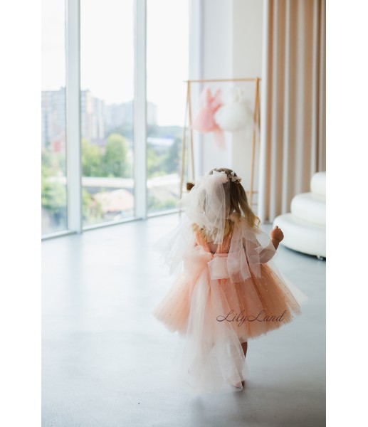 Дитяча святкова сукня Фріда, колір Персик
