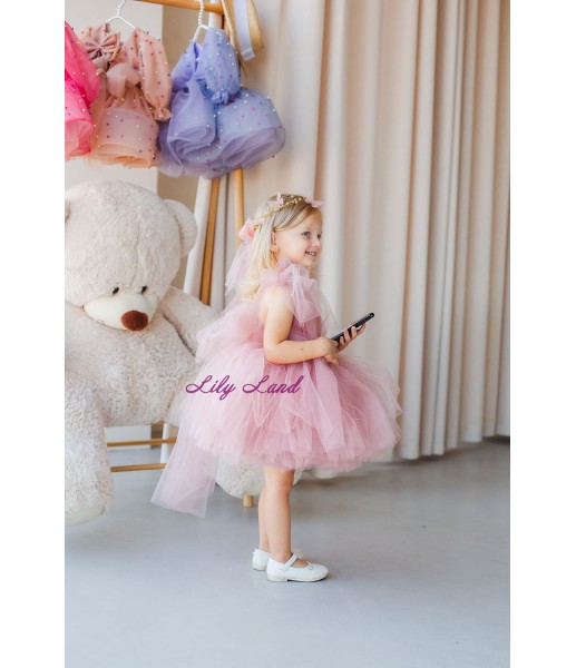 Детское нарядное платье Фрида, цвет Чайная Роза