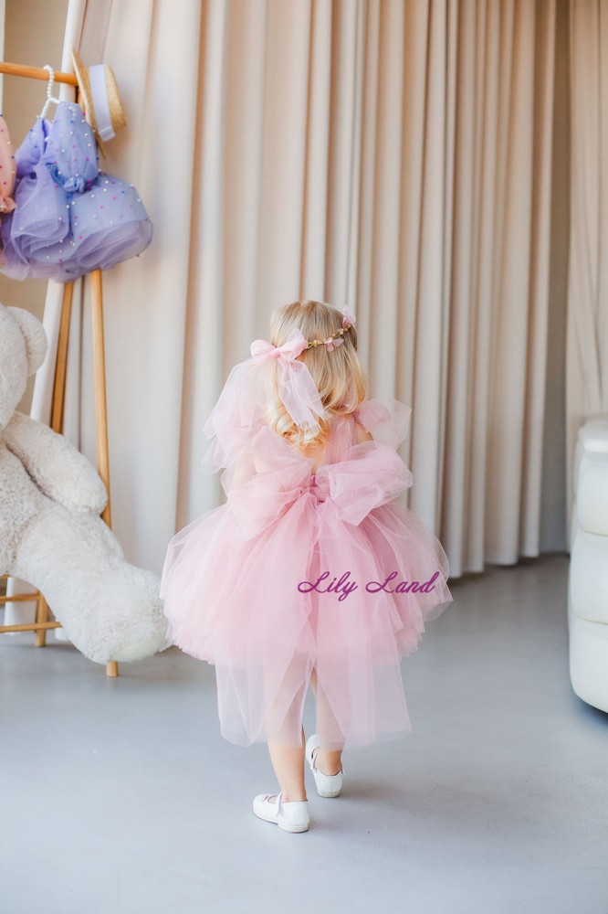 Детское нарядное платье Фрида, цвет Чайная Роза
