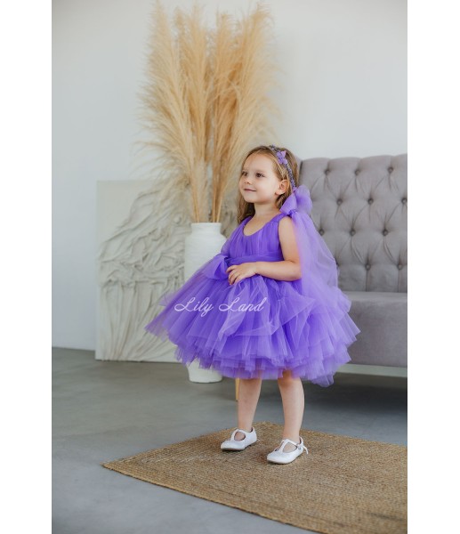 Детское нарядное платье Фрида, цвет Лаванда