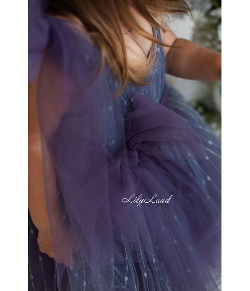 Детское нарядное платье Фрида, цвет Тёмная лаванда