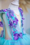 Дитяча святкова сукня Гаваї, колір лаванда і блакитний