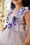 Детское нарядное платье Гаваи, цвет серый