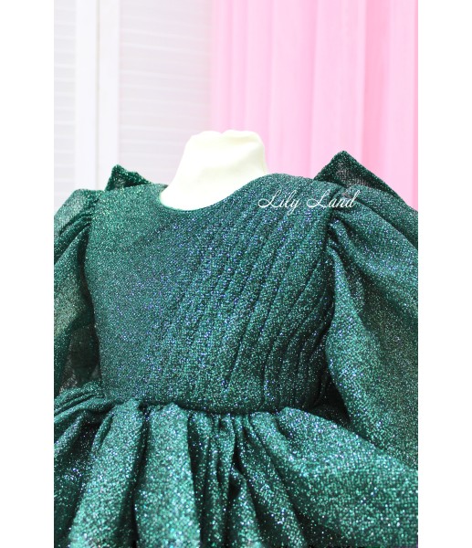 Детское нарядное платье Голди, цвет зеленый