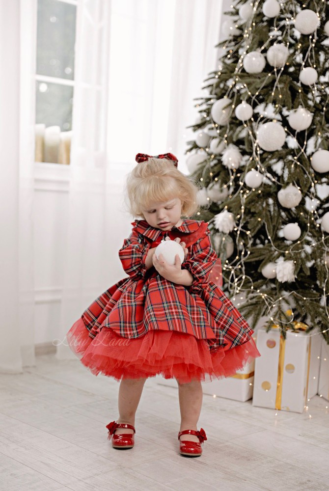 Детское нарядное платье Новый год 2, цвет красный