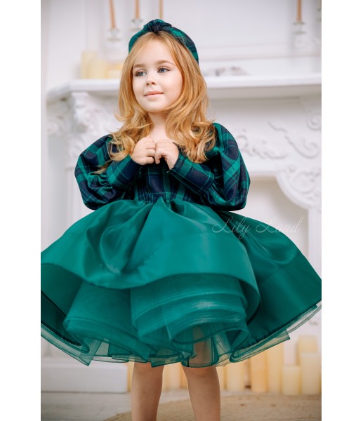 Дитяча святкова сукня Новий Рік 3, колір зелений