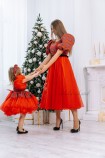 Комплект нарядных платьев Новый год 5, цвет красный