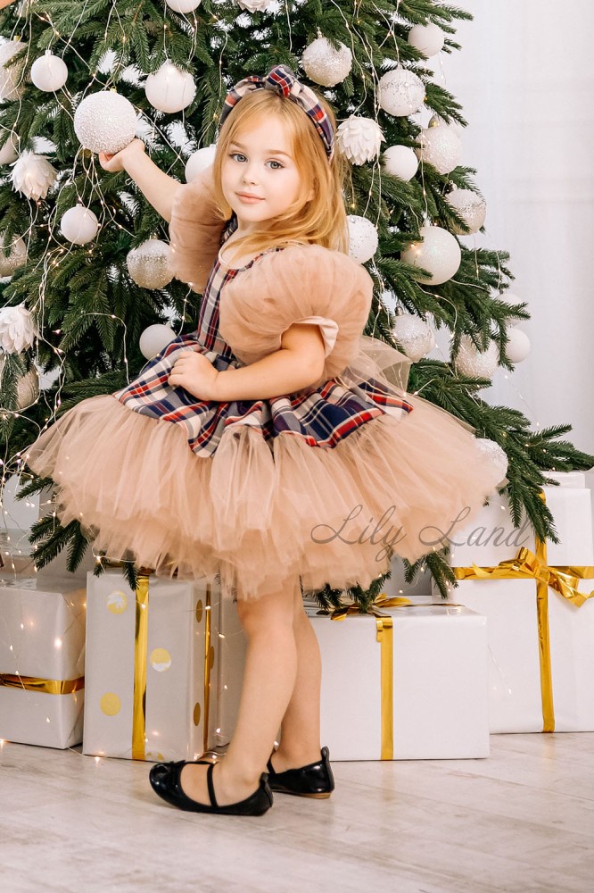 Дитяча святкова сукня Новий Рік 4, колір беж