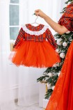 Комплект нарядных платьев Новый год 7, цвет красный