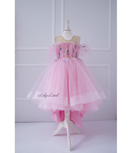Детское нарядное платье Индиана, в розовом цвете
