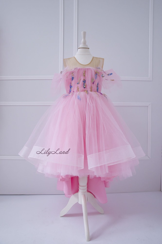 Дитяча святкова сукня Індіана, в рожевому кольорі