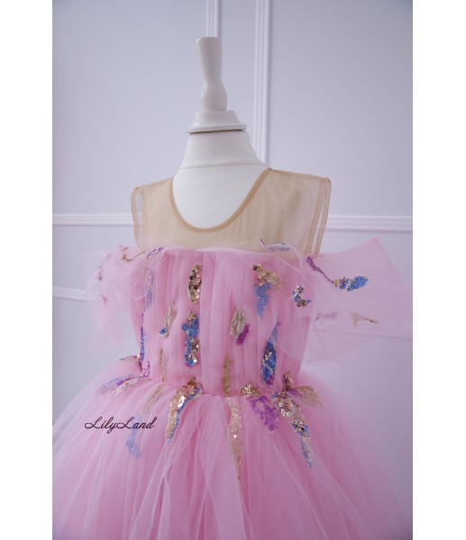 Дитяча святкова сукня Індіана, в рожевому кольорі