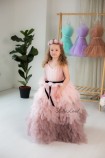 Детское нарядное платье Кайла, цвет капучино градиент