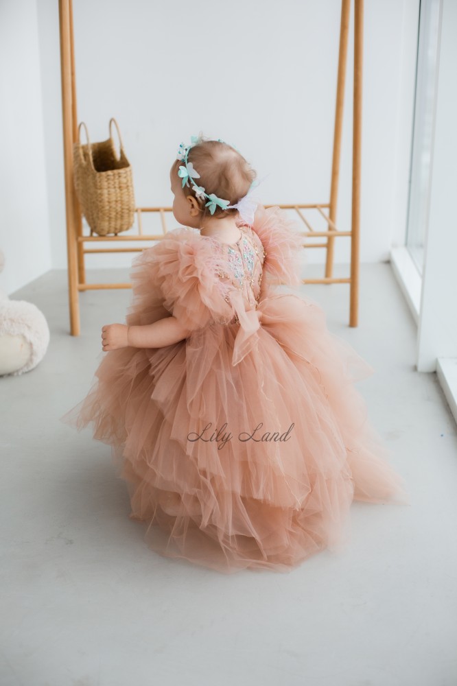 Дитяча святкова сукня Келлі в кольорі капучино