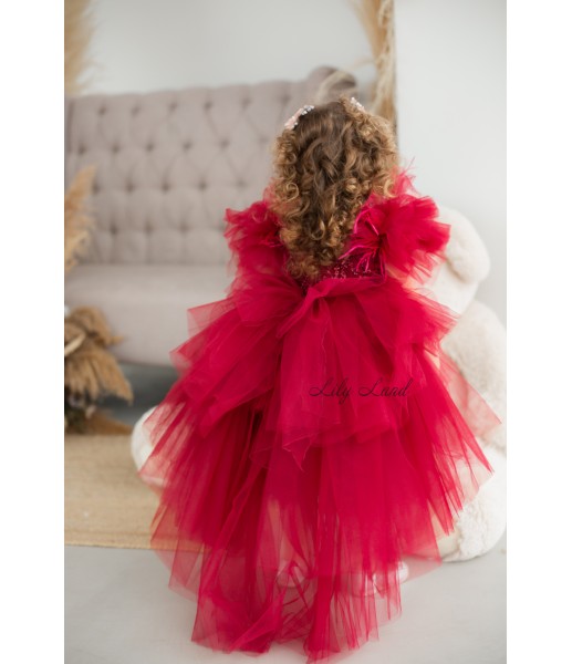 Дитяча святкова сукня Келлі, колір бордо