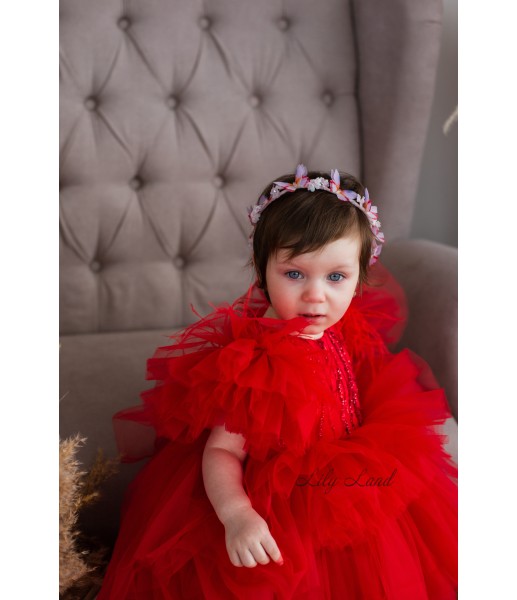 Детское нарядное платье Келли, цвет красный