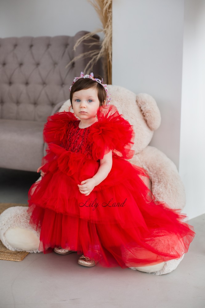 Дитяча святкова сукня Келлі в червоному кольорі