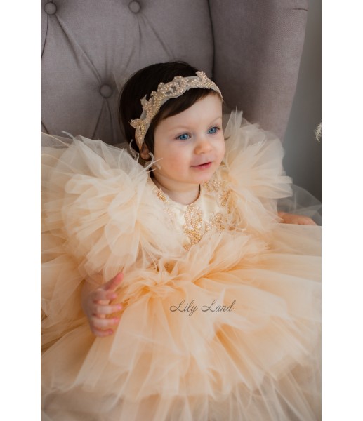 Детское нарядное платье Келли, цвет Персик