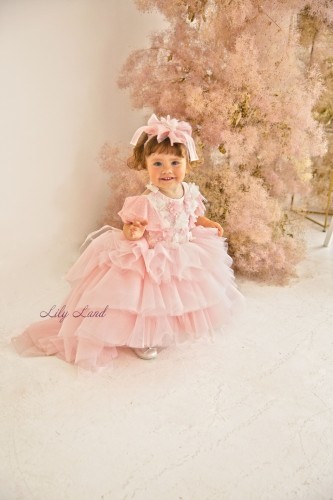 Детское нарядное платье Флори, цвет розовый
