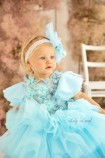 Детское нарядное платье Флори, цвет голубой