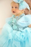 Детское нарядное платье Флори, цвет голубой