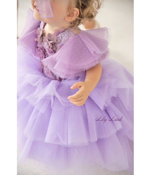 Детское нарядное платье Флори, цвет лаванда
