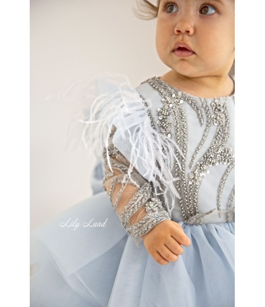 Дитяча святкова сукня Келлі, колір світло-блакитний